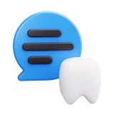 Talk Dental Care Tooth Bubble Speech Message